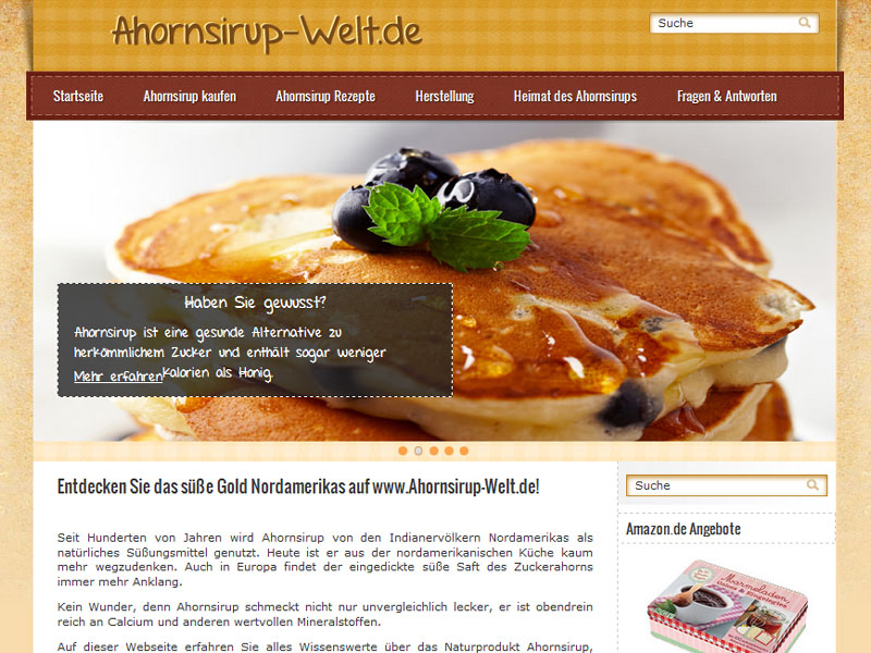 Wordpress reference: Ahornsirup-Welt